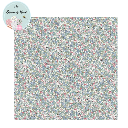 Petite Fleur Blue ditsy print