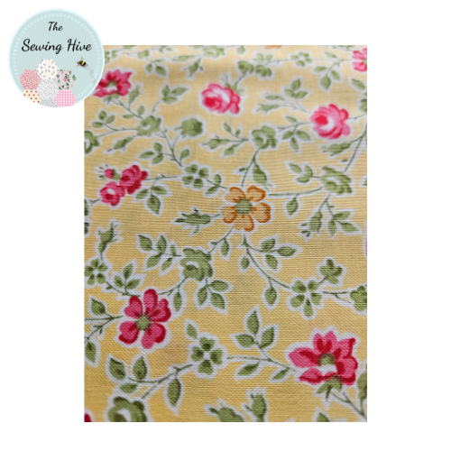 Makower Sweet Things yellow floral