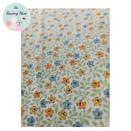 Sweet Things Yellow/blue floral fabric